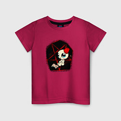 Футболка хлопковая детская Isaac girl, цвет: маджента