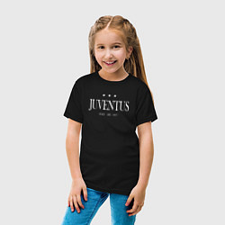 Футболка хлопковая детская Juventus Tee est 1897 2021, цвет: черный — фото 2