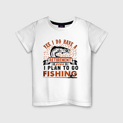 Детская футболка I plan to fishing