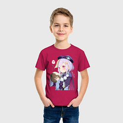 Футболка хлопковая детская Ци Ци Кокосовое молоко, цвет: маджента — фото 2