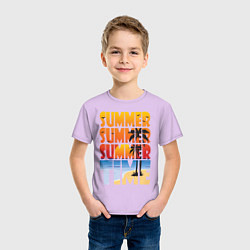 Футболка хлопковая детская SUMMER TIME, цвет: лаванда — фото 2