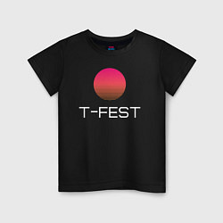 Футболка хлопковая детская T-Fest, цвет: черный