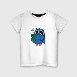 Детская футболка Безумная сова с пистолетом