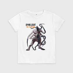 Футболка хлопковая детская Dying light Мутант с 2 головам, цвет: белый