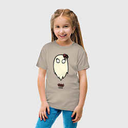 Футболка хлопковая детская Приведение Венди, цвет: миндальный — фото 2