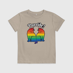 Футболка хлопковая детская Purride, цвет: миндальный