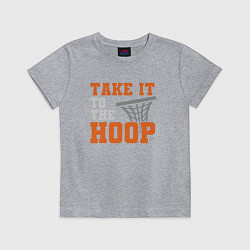 Футболка хлопковая детская To The Hoop, цвет: меланж