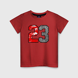 Футболка хлопковая детская 23 - Jordan, цвет: красный