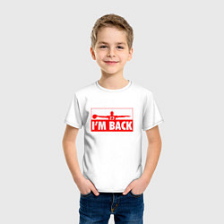Футболка хлопковая детская Я вернулся, цвет: белый — фото 2