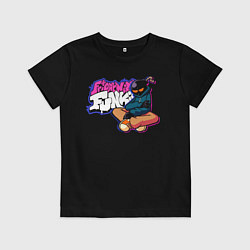 Футболка хлопковая детская Whitty Friday Night Funkin, цвет: черный