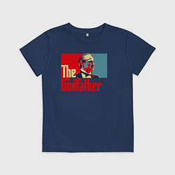 Футболка хлопковая детская Godfather logo, цвет: тёмно-синий