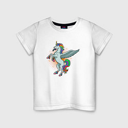 Детская футболка Единорог с крыльями