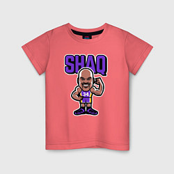 Футболка хлопковая детская Shaq, цвет: коралловый