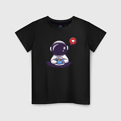 Детская футболка Астронавт с кружкой