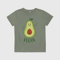 Футболка хлопковая детская Авокадо, цвет: авокадо