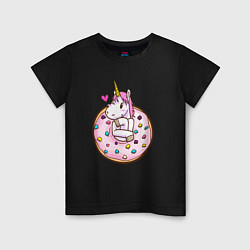 Детская футболка Единорог и бублик