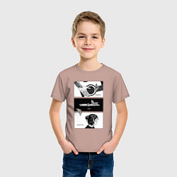 Футболка хлопковая детская Endure and survive, цвет: пыльно-розовый — фото 2