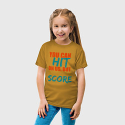Футболка хлопковая детская Hit The Score, цвет: горчичный — фото 2