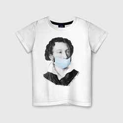 Детская футболка Пушкин в медицинской маске