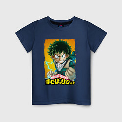 Футболка хлопковая детская MY HERO ACADEMIA MIDORIYA IZUKU Z, цвет: тёмно-синий