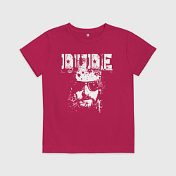 Футболка хлопковая детская Dude, цвет: маджента
