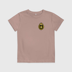 Футболка хлопковая детская Тихоокеанский флот ВМФ России, цвет: пыльно-розовый