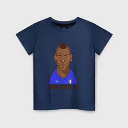 Футболка хлопковая детская Balotelli, цвет: тёмно-синий