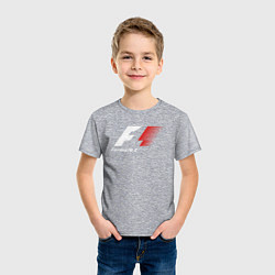 Футболка хлопковая детская Formula 1, цвет: меланж — фото 2
