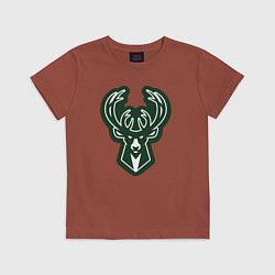 Футболка хлопковая детская Bucks, цвет: кирпичный