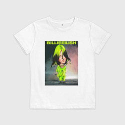 Футболка хлопковая детская BILLIE EILISH БИЛЛИ АЙЛИШ Z, цвет: белый