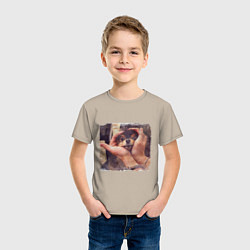 Футболка хлопковая детская 8 мембер, цвет: миндальный — фото 2