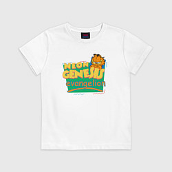 Футболка хлопковая детская GARFIELD GENESIS EVANGELION, цвет: белый