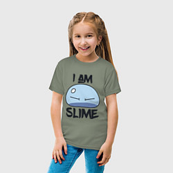 Футболка хлопковая детская I AM SLIME, Я СЛИЗЬ, цвет: авокадо — фото 2