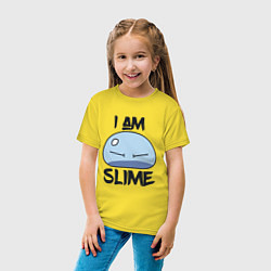 Футболка хлопковая детская I AM SLIME, Я СЛИЗЬ, цвет: желтый — фото 2