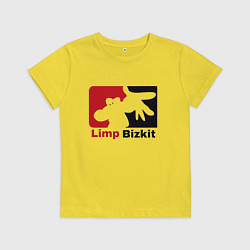Футболка хлопковая детская Limp Bizkit, цвет: желтый