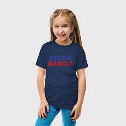 Футболка хлопковая детская Visca Barca, цвет: тёмно-синий — фото 2