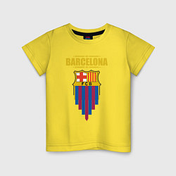 Футболка хлопковая детская Барселона Испания, цвет: желтый