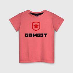 Футболка хлопковая детская Gambit, цвет: коралловый