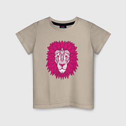 Футболка хлопковая детская Pink Lion, цвет: миндальный