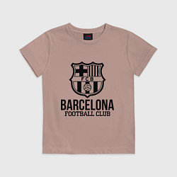 Футболка хлопковая детская Barcelona FC, цвет: пыльно-розовый