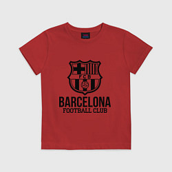 Футболка хлопковая детская Barcelona FC, цвет: красный
