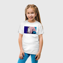 Футболка хлопковая детская Never knows best color, цвет: белый — фото 2