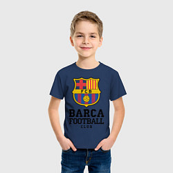 Футболка хлопковая детская Barcelona Football Club, цвет: тёмно-синий — фото 2