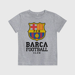 Футболка хлопковая детская Barcelona Football Club, цвет: меланж