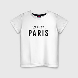 Футболка хлопковая детская ICI C EST PARIS, цвет: белый
