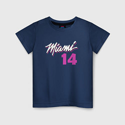 Футболка хлопковая детская Miami 14, цвет: тёмно-синий