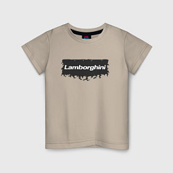 Футболка хлопковая детская Lamborghini - Flames, цвет: миндальный