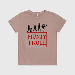 Футболка хлопковая детская Mumiy Troll Мумий Тролль, цвет: пыльно-розовый