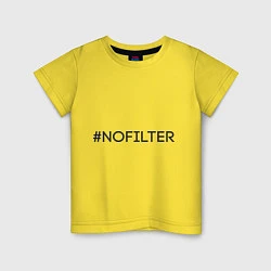 Футболка хлопковая детская NoFilter, цвет: желтый