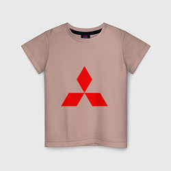 Детская футболка Красный логотип Митсубиси